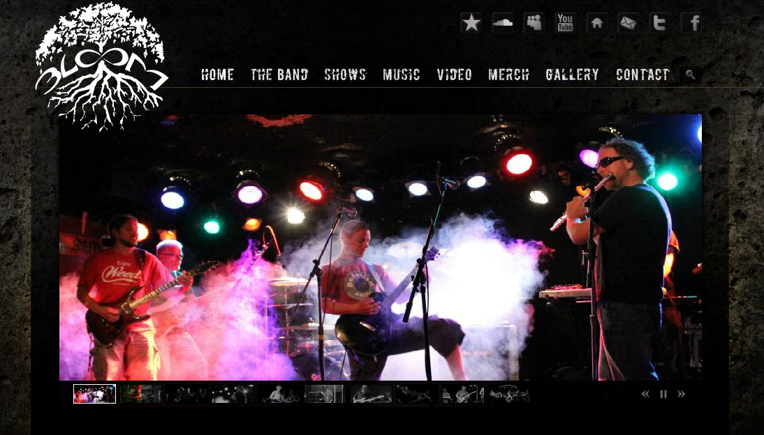 website for bands and entertainers