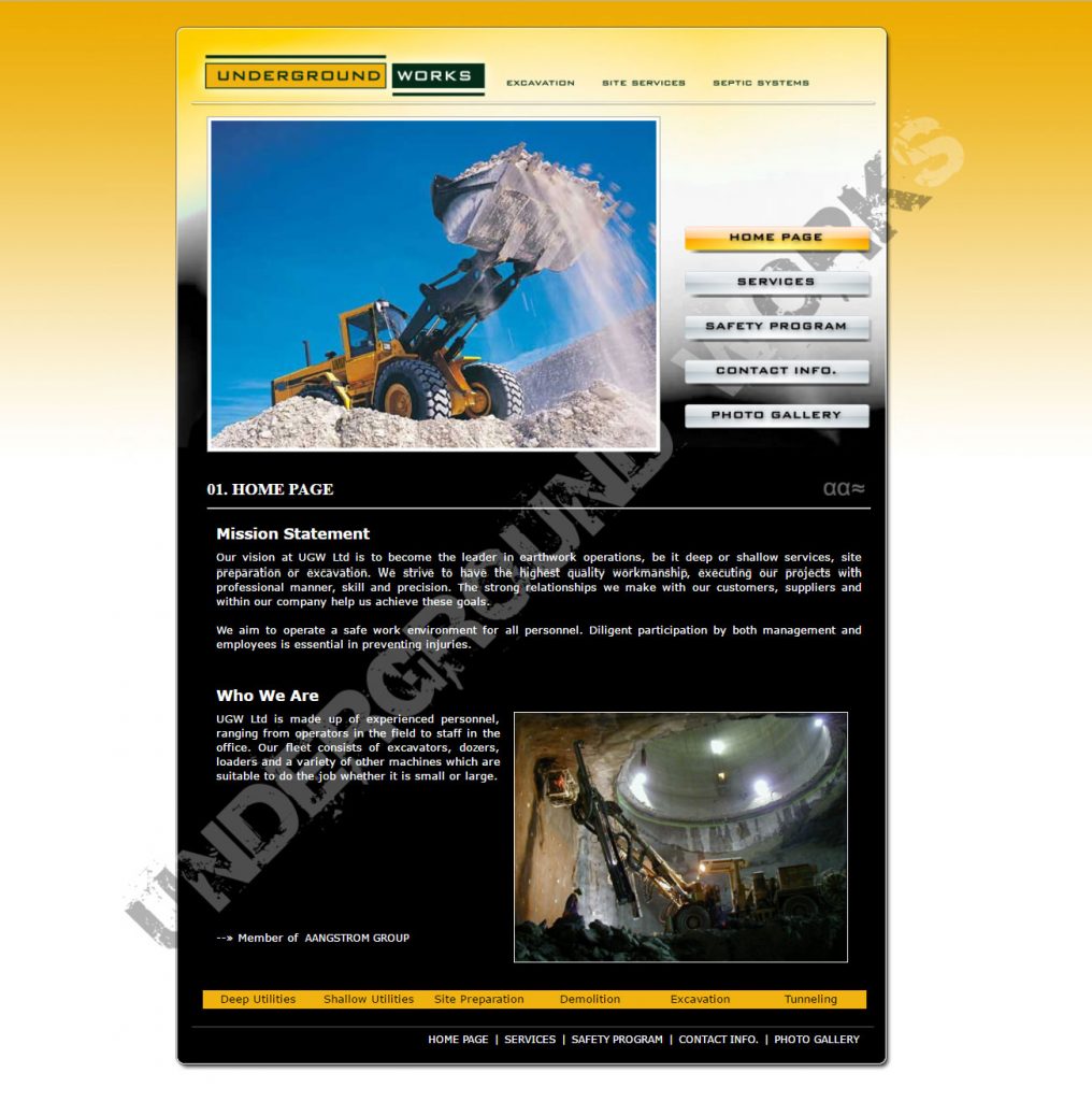 construction company website