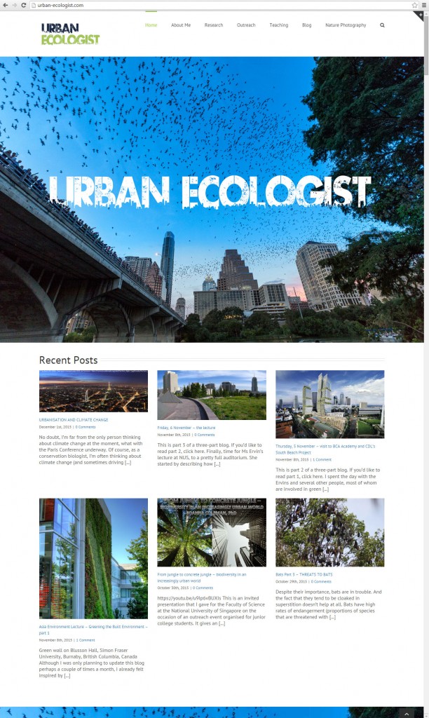 ecology blog homepage features new posts on the front page. Note: this website, like all of our websites, will resize to tablet and mobile formats.