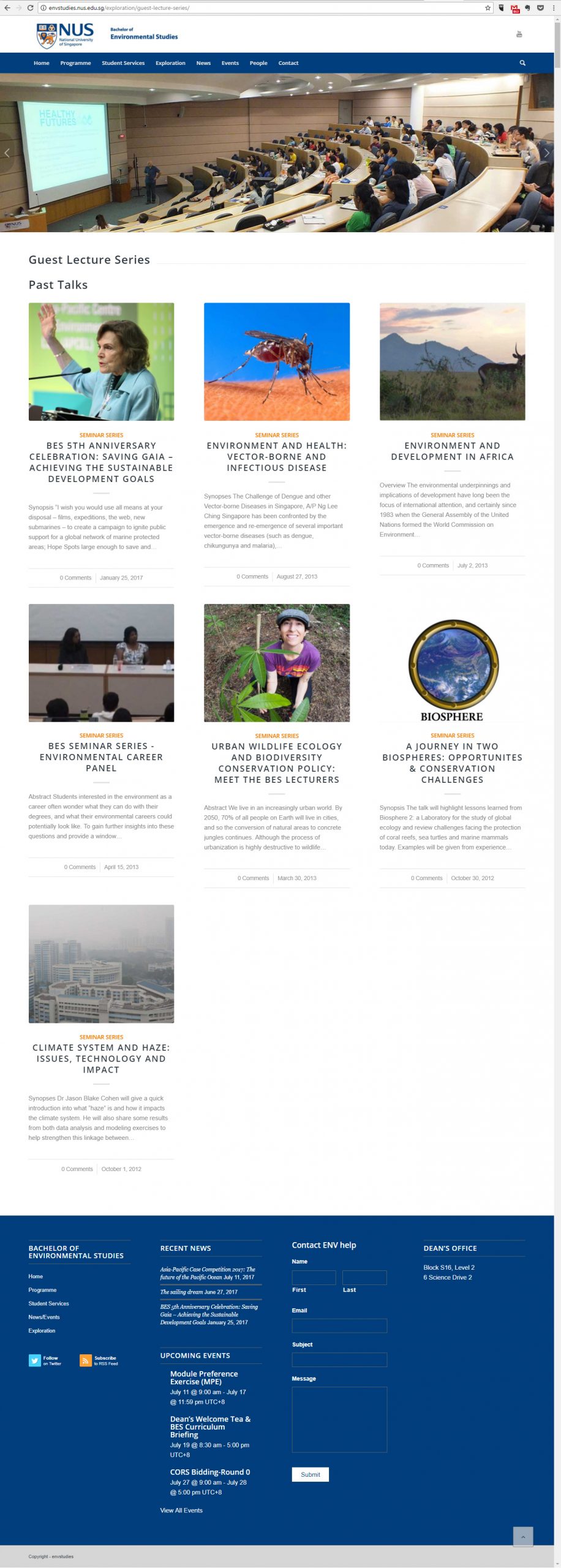 university blog design